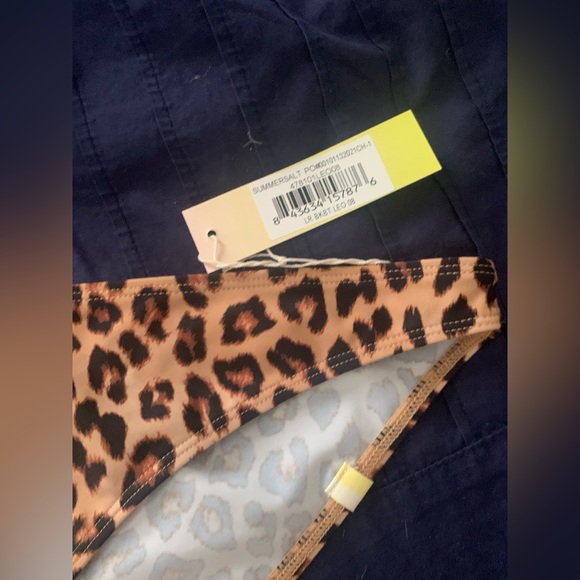 NWT leopard print bikini top, rash guard, bikini bottoms - Picture 6 of 12